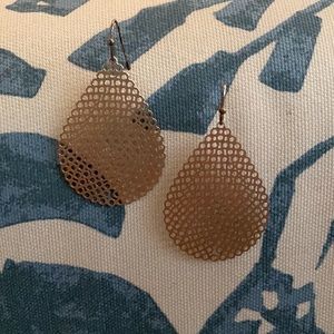Gold plated teardrop earrings